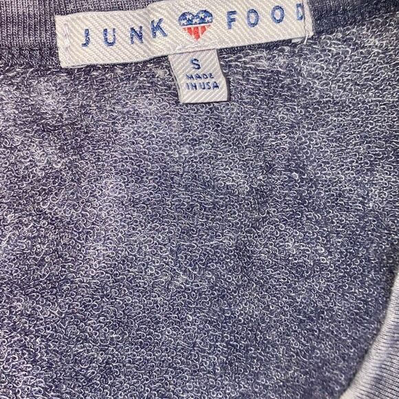 Junkfood Women's Long Sleeve Light Acid Wash Gray Sweatshirt Size S - Picture 5 of 6